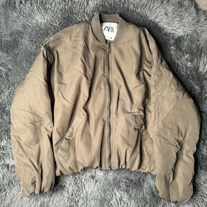 zara oversized bomber jacket